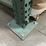 Damaged racking prior to pallet rack repair service